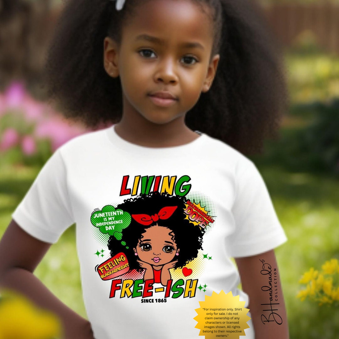 Living Free-ish Juneteenth Family Shirts | Matching Cultural Pride Tee | Handmade Freedom Celebration Outfit