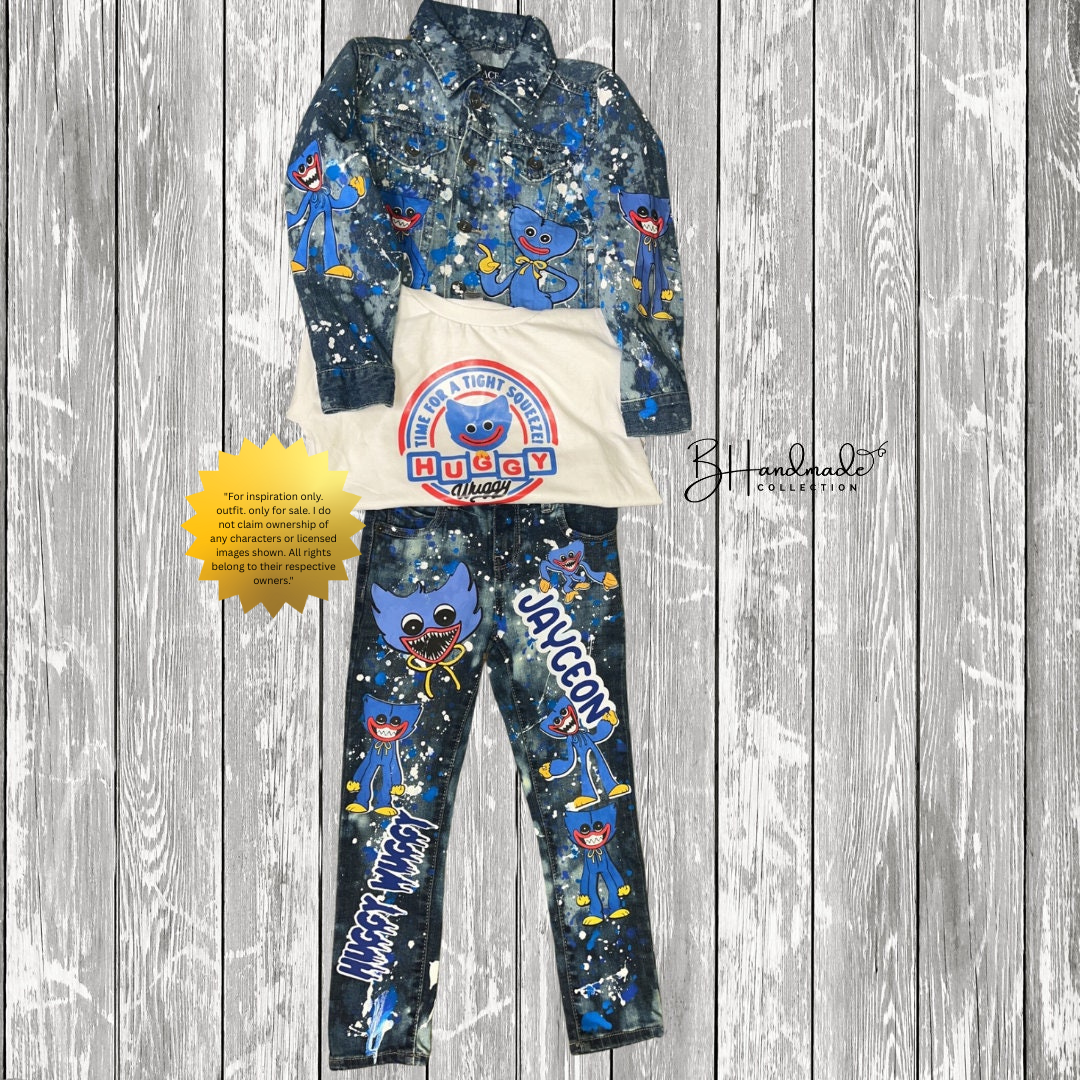 Blue Monster Birthday Outfit β Silly Scary-Inspired Theme β Custom Handmade Toddler Party Outfit β Overalls, Skirt, Shorts, or Tutu