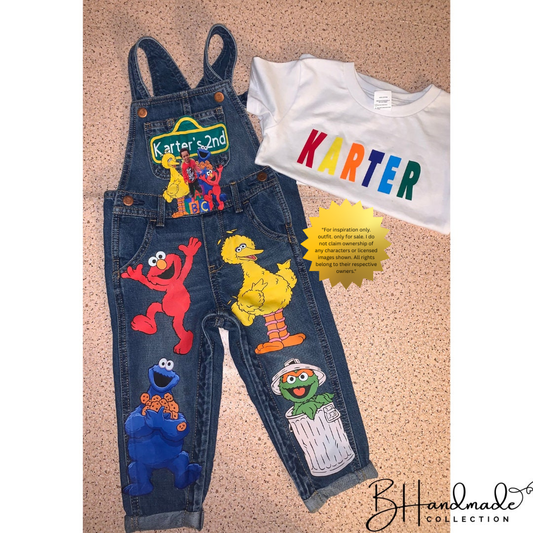 Custom Colorful Monster Birthday Outfit – Overalls with Paint Splatter – Inspired Toddler Party Clothes