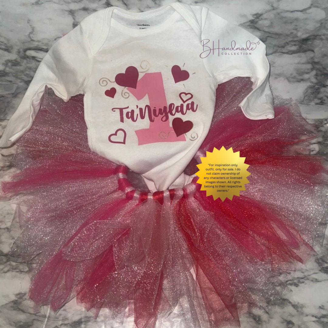 Heart-Themed Birthday Outfit β Love-Inspired Party Clothes β Custom Handmade Toddler Outfit β Overalls, Skirt, Shorts, or Tutu