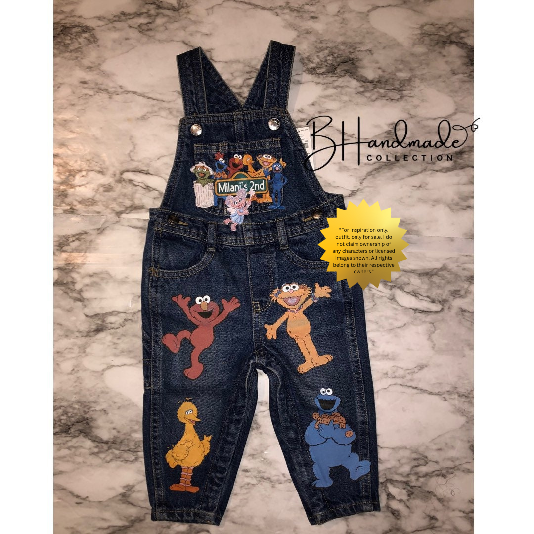 Custom Colorful Monster Birthday Outfit – Overalls with Paint Splatter – Inspired Toddler Party Clothes