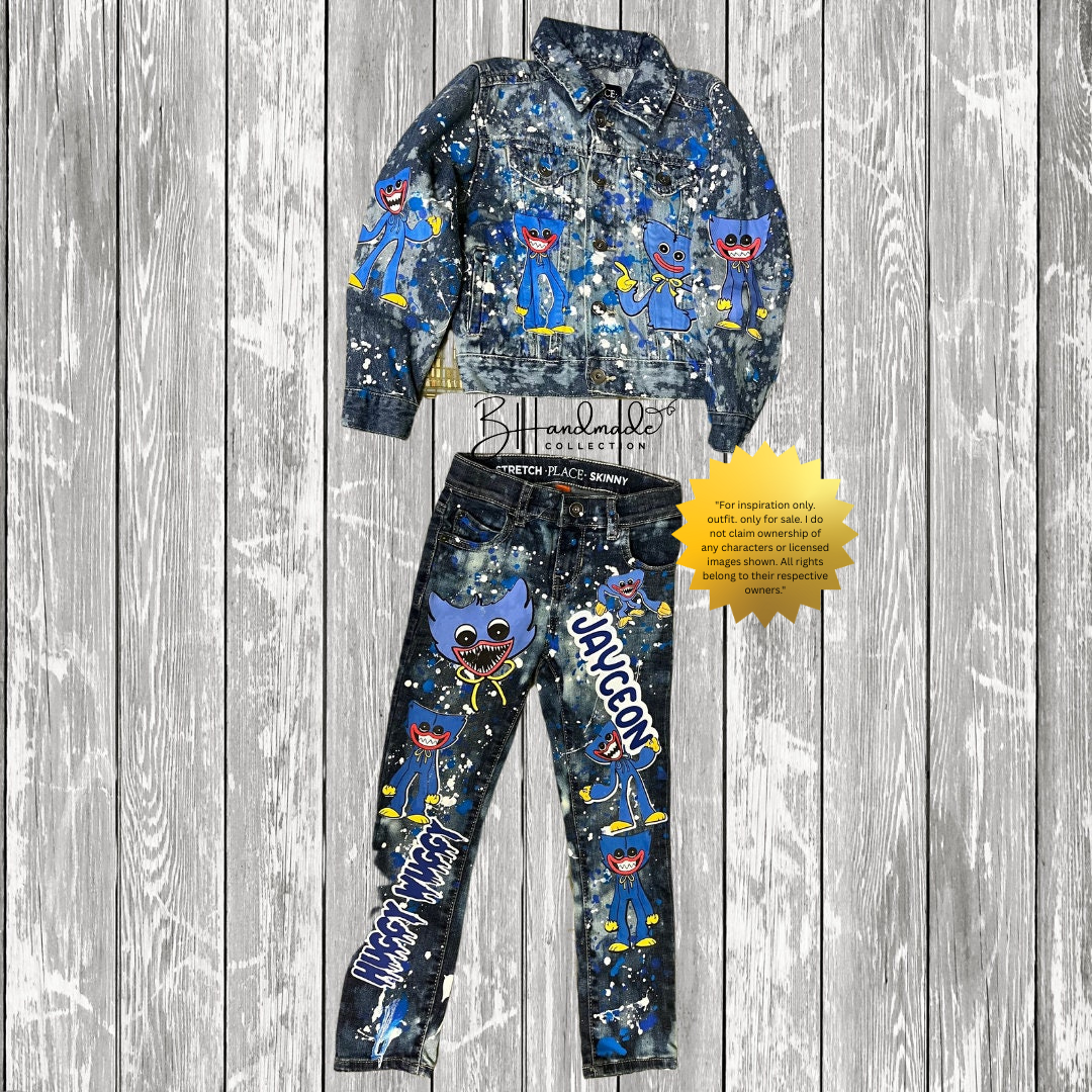 Blue Monster Birthday Outfit β Silly Scary-Inspired Theme β Custom Handmade Toddler Party Outfit β Overalls, Skirt, Shorts, or Tutu