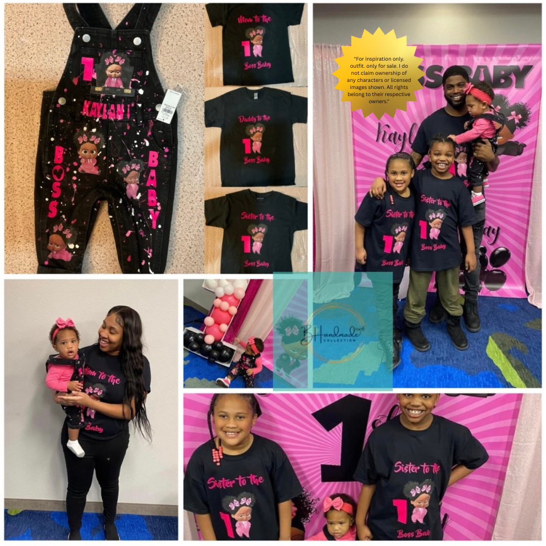 Little Boss Birthday Outfit β CEO-Inspired Theme β Custom Handmade Toddler Party Clothes β Overalls, Skirt, Shorts, or Tutu