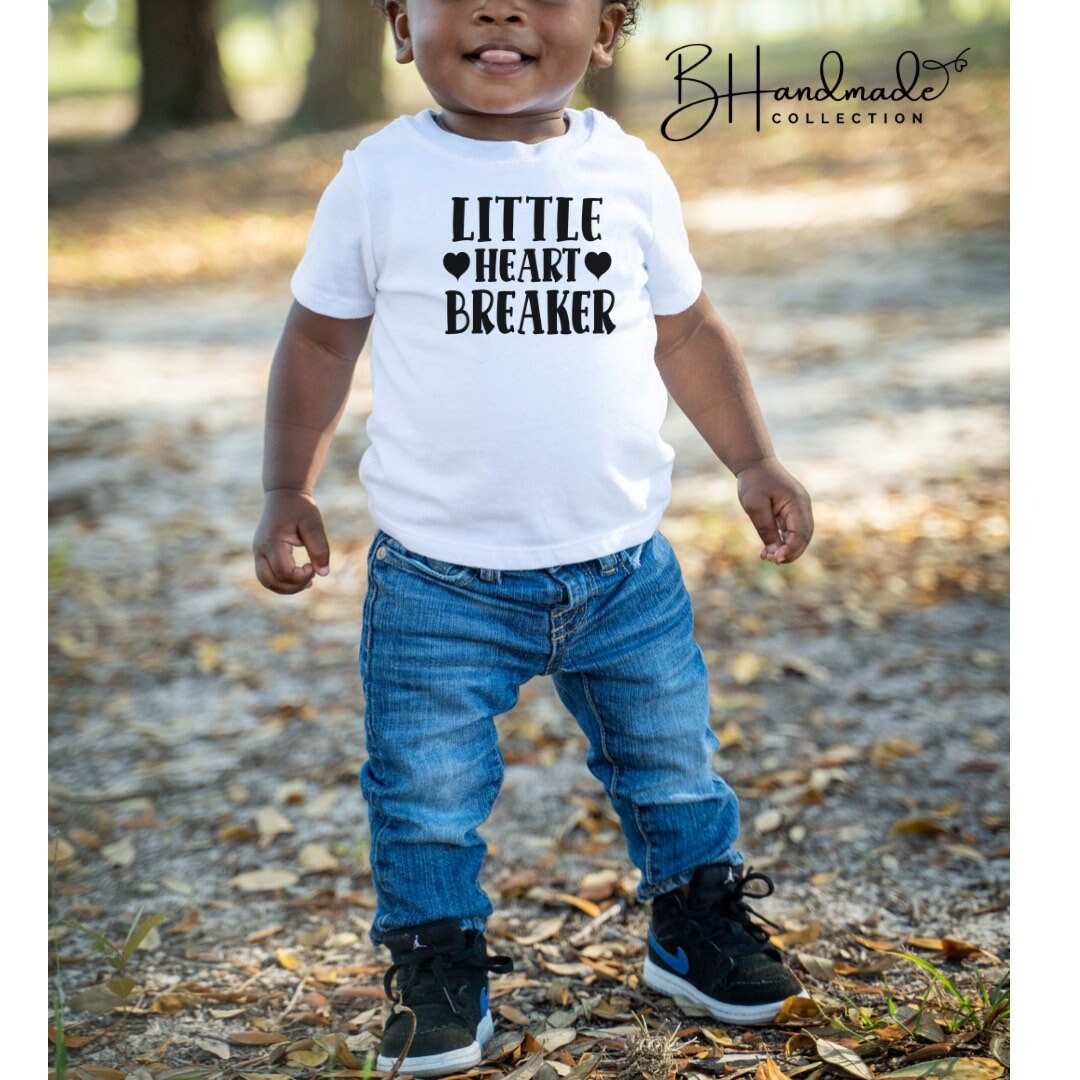 Little heart breaker shirt onesie bib