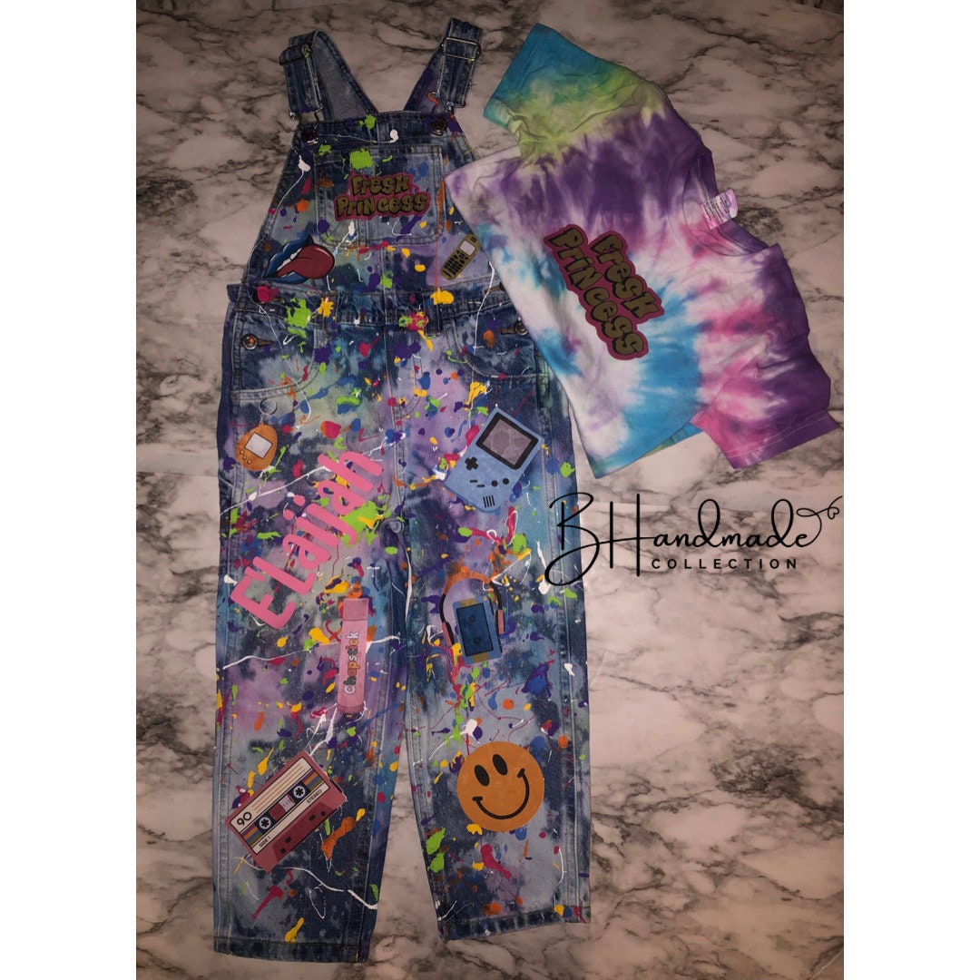90s Throwback Birthday Outfit β Retro Hip Hop & Colorful Theme β Custom Handmade Toddler Party Outfit β Overalls, Skirt, Shorts, or Tutu