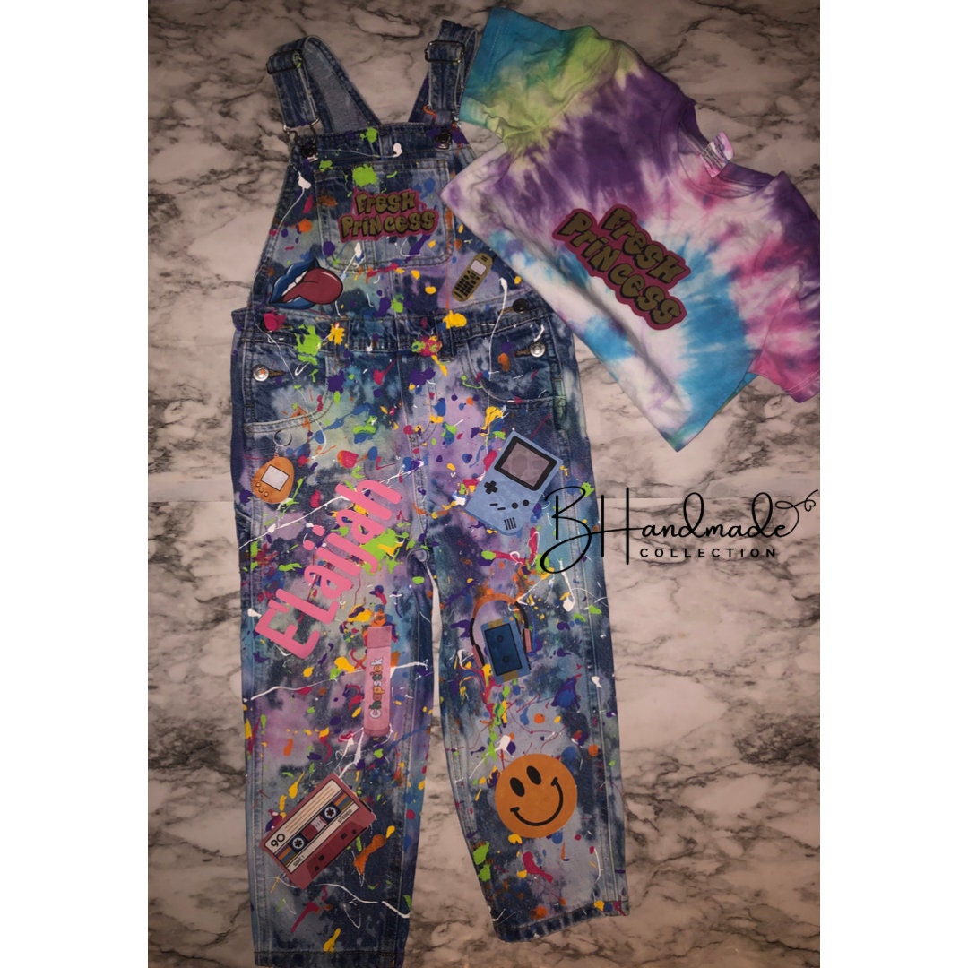 90s Throwback Birthday Outfit β Retro Hip Hop & Colorful Theme β Custom Handmade Toddler Party Outfit β Overalls, Skirt, Shorts, or Tutu