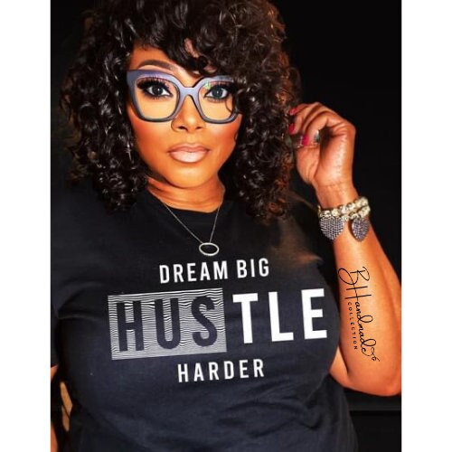 Dream Big Hustle Harder graphic tee
