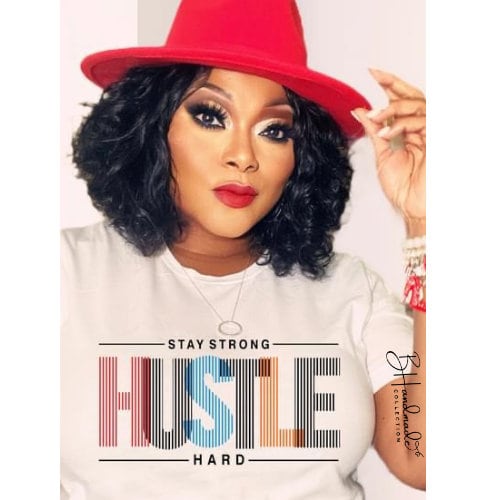 Stay Strong Hustle Hard graphic tee
