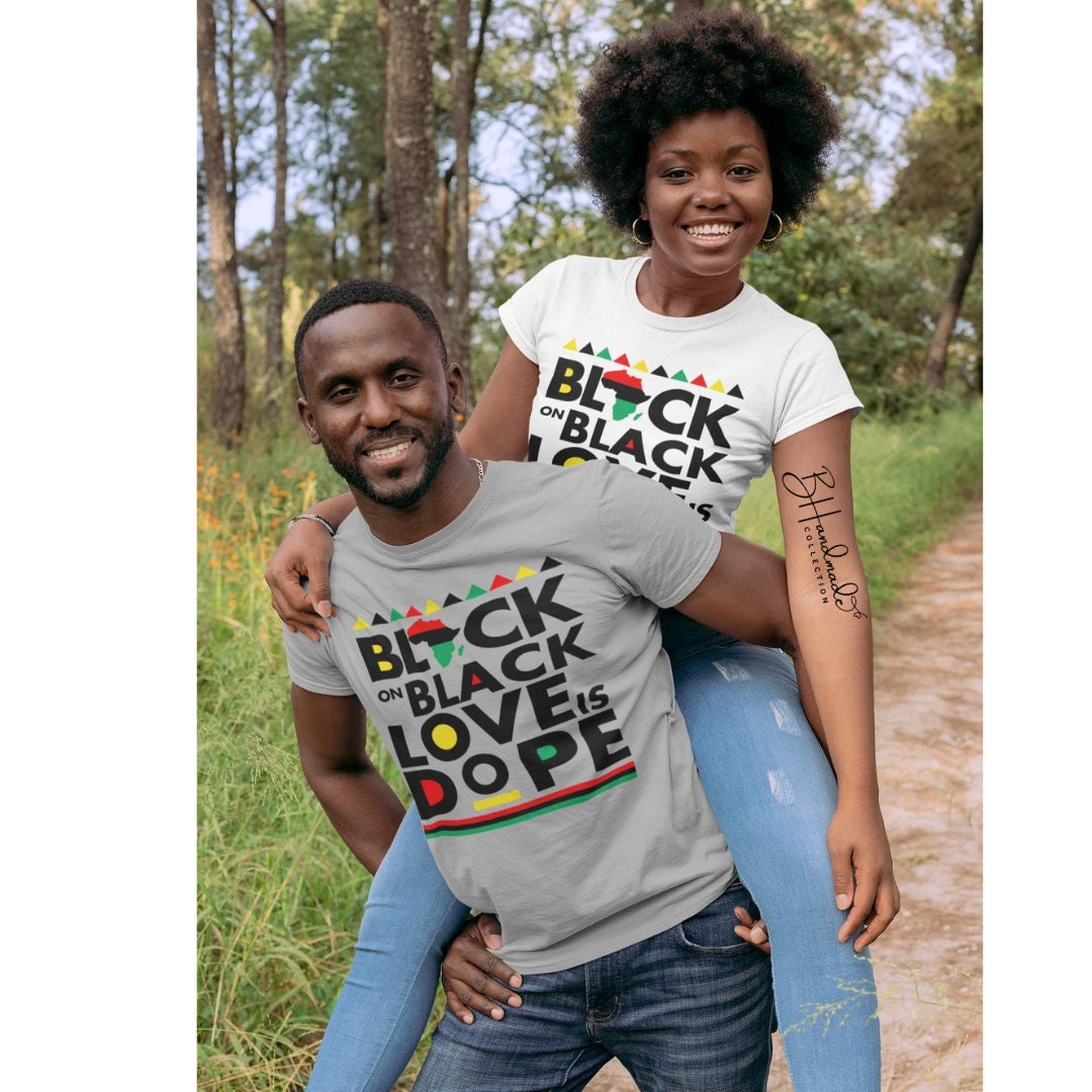 Black On Black Love Is Dope graphic tee