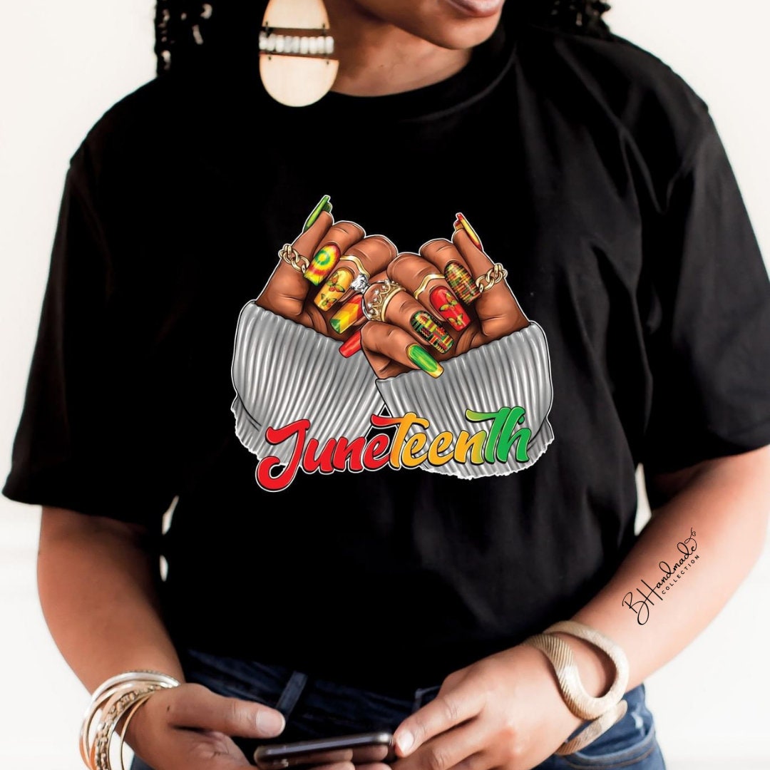 Juneteenth Nails Black Woman