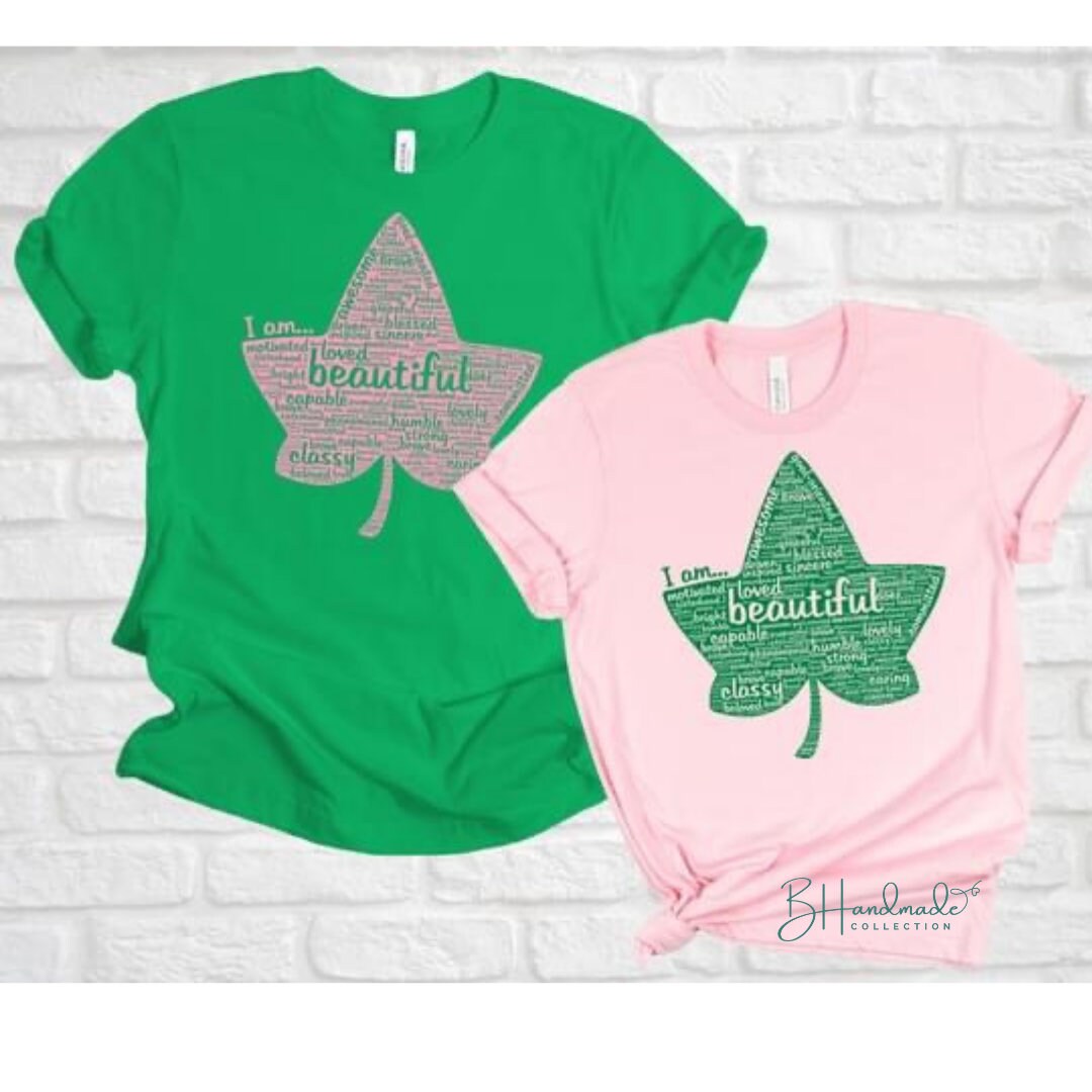 I Am Ivy Leaf Word Art Greek