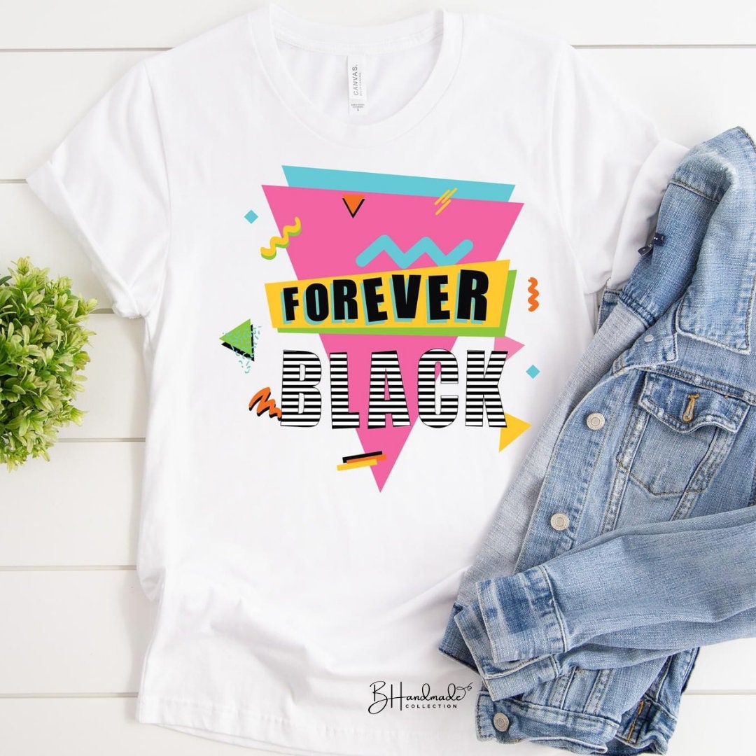 Forever Black Art Deco graphic tee