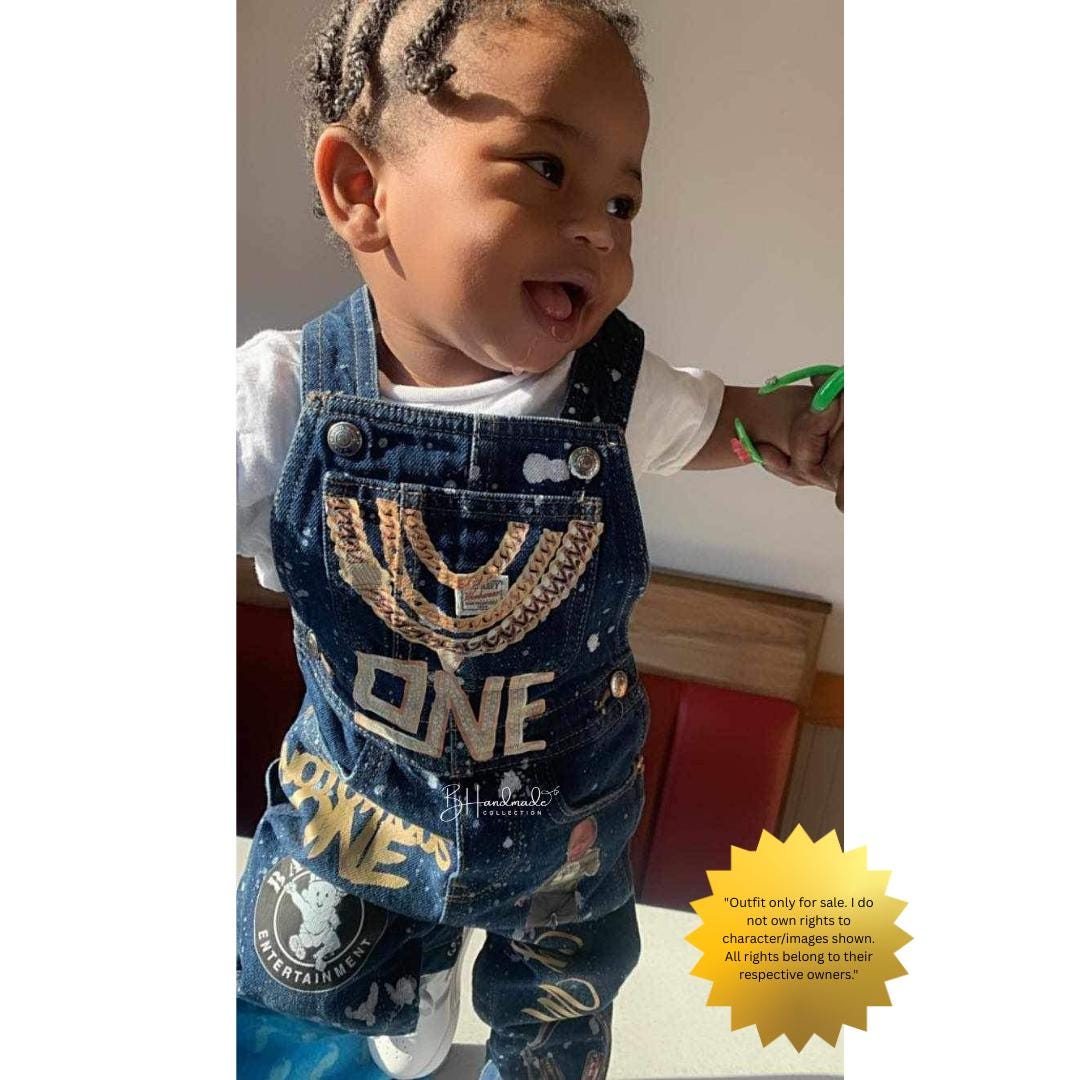 90s Hip Hop Birthday Outfit – “Notorious One” Throwback Rap Theme – Custom Handmade Toddler Party Outfit – Overalls, Skirt, Shorts, or Tutu