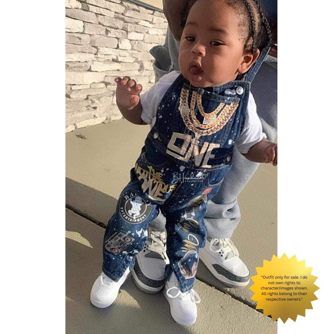 90s Hip Hop Birthday Outfit – “Notorious One” Throwback Rap Theme – Custom Handmade Toddler Party Outfit – Overalls, Skirt, Shorts, or Tutu