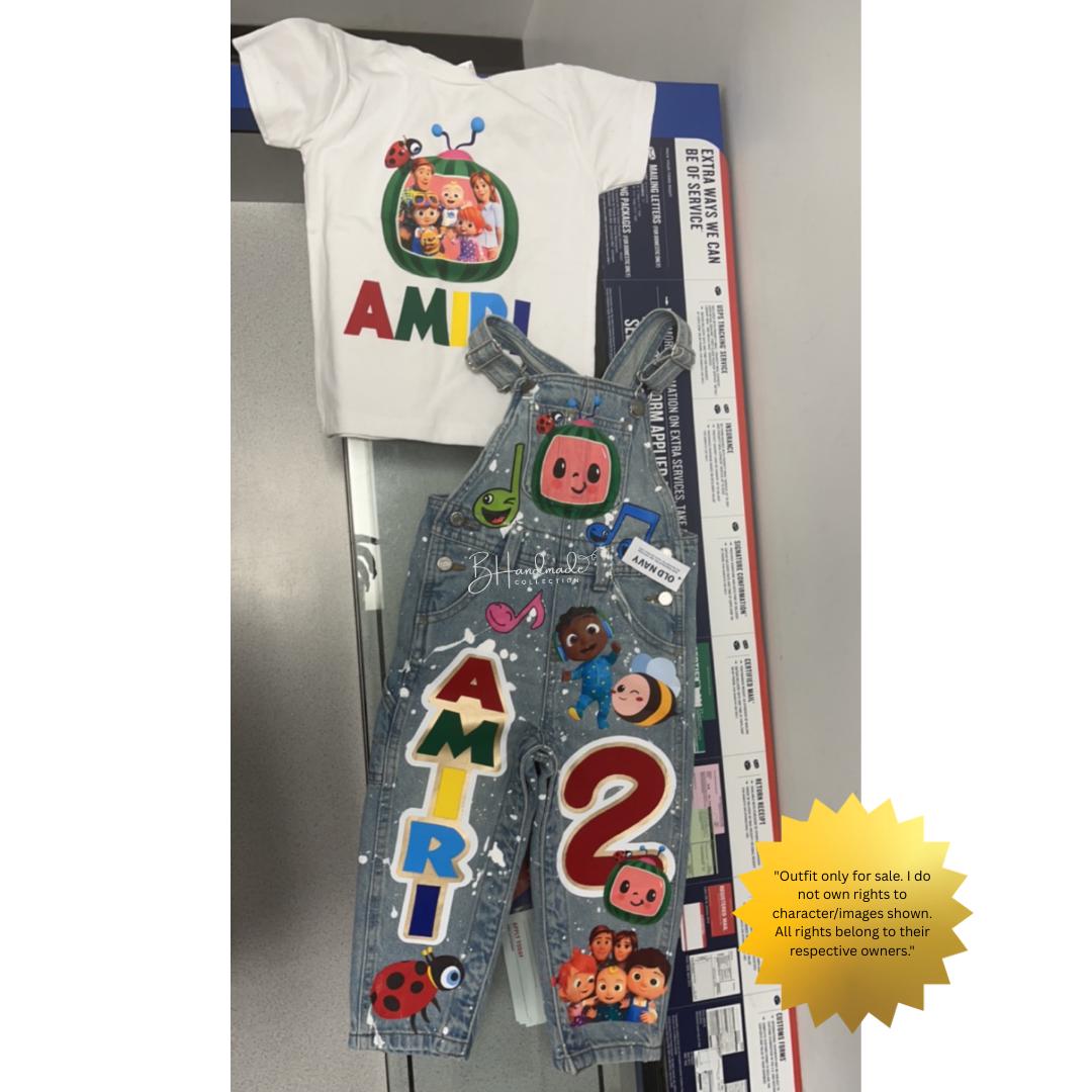 Colorful Music Birthday Outfit β Nursery Rhyme Theme β Custom Handmade Toddler Party Outfit β Overalls, Skirt, Shorts, or Tutu