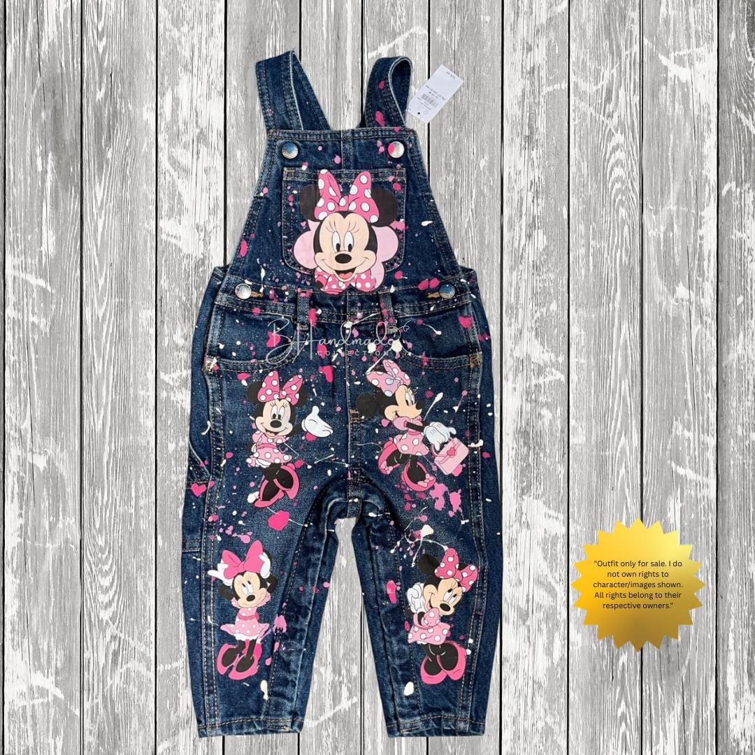 Mouse themed Birthday Girl Custom Overall Birthday Outfit