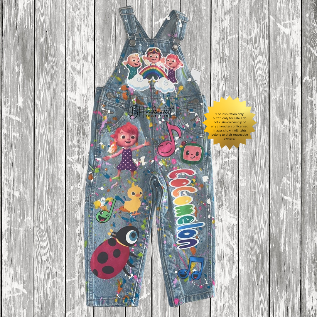 Colorful Music Birthday Outfit – Nursery Rhyme Theme – Custom Handmade Toddler Party Outfit – Overalls, Skirt, Shorts, or Tutu