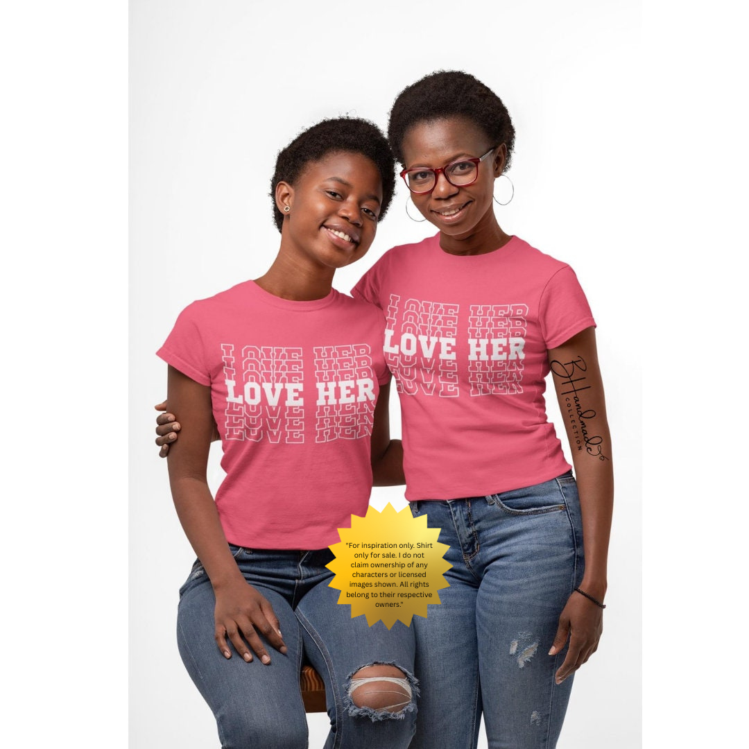 Love Him Love Her Matching Couples Shirts | Valentine’s Day Gift | His & Hers Unisex Tees | Handmade Matching Outfit