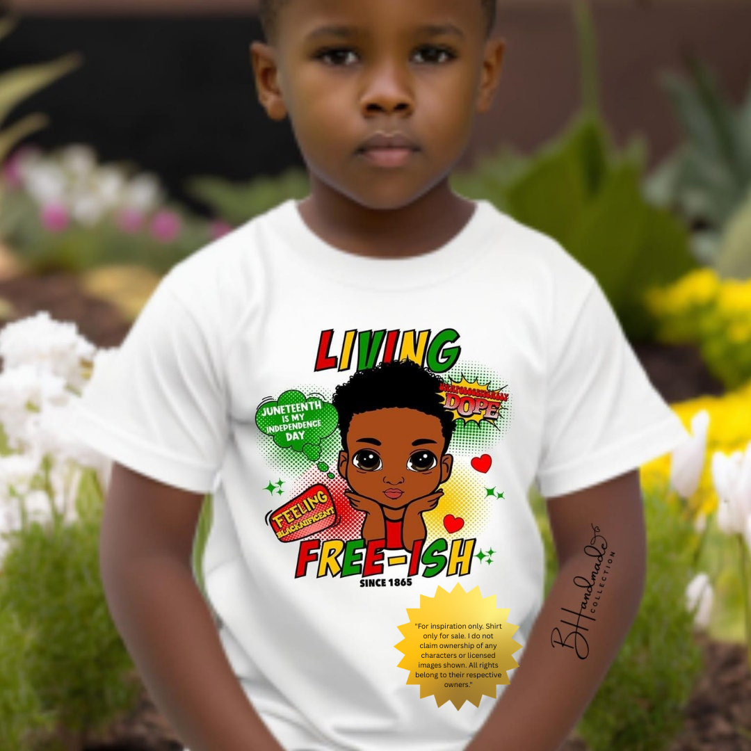 Living Free-ish Juneteenth Family Shirts | Matching Cultural Pride Tee | Handmade Freedom Celebration Outfit