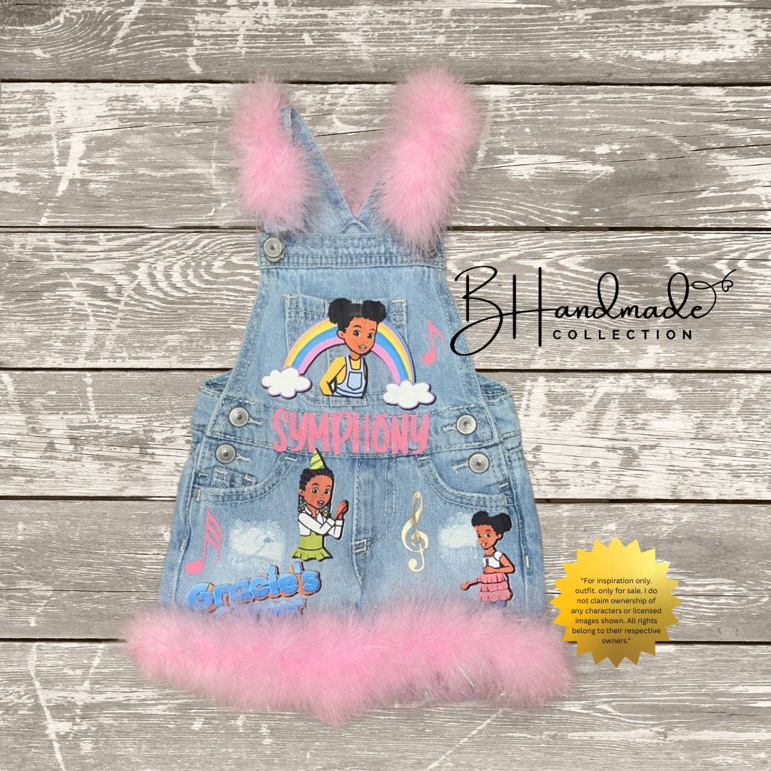 Musical-Inspired Birthday Outfit for Kids | Custom Toddler Party Outfit | Character-Inspired Handmade Overalls, Skirt, Shorts, or Tutu