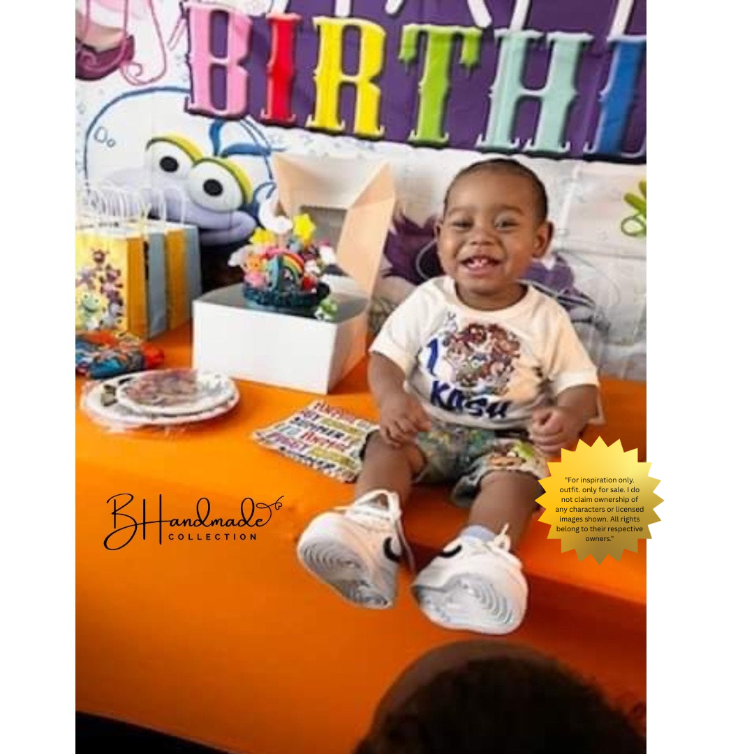 Puppet Party Birthday Outfit – Colorful Friends Theme – Custom Handmade Toddler Outfit – Overalls, Skirt, Shorts, or Tutu