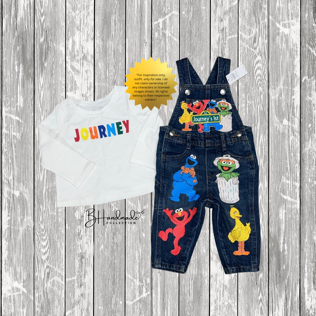 Custom Colorful Monster Birthday Outfit – Overalls with Paint Splatter – Inspired Toddler Party Clothes