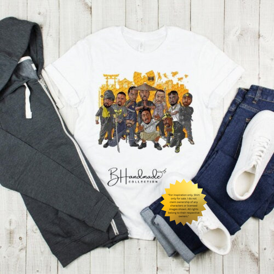 Vintage Hip Hop Vibes Graphic Tee – 90s Inspired Rap Shirt – Urban Streetwear Style – Handmade Unisex Bold Graphic T-Shirt