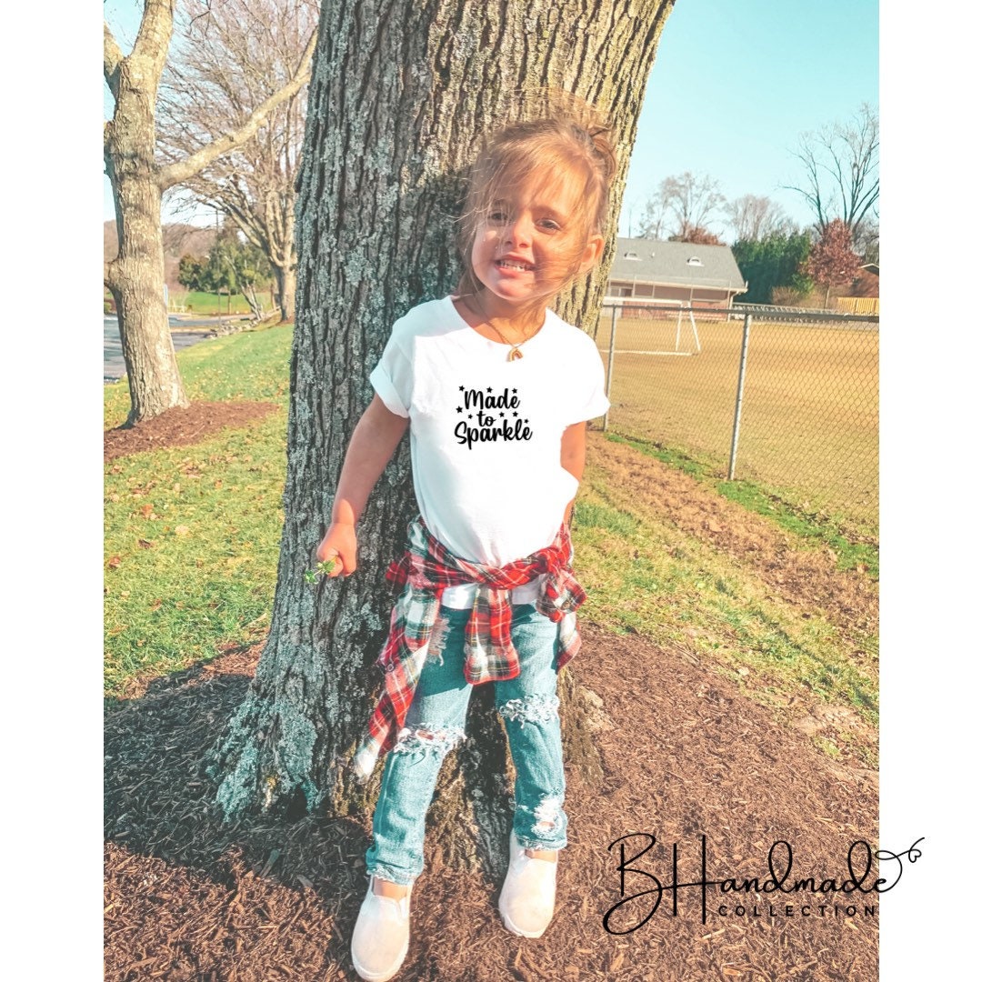 Made to sparkle t shirt bib onesie