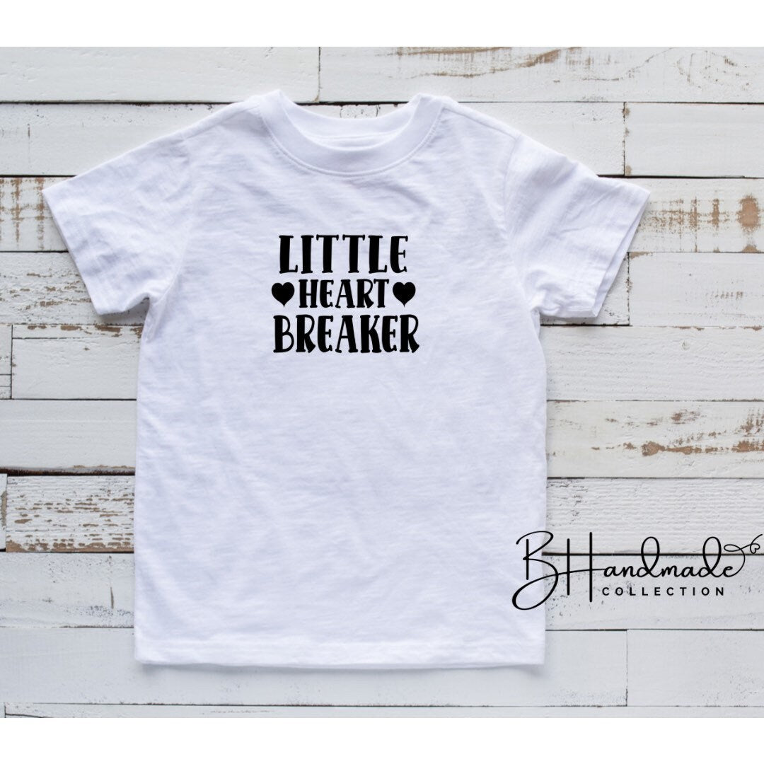 Little heart breaker shirt onesie bib