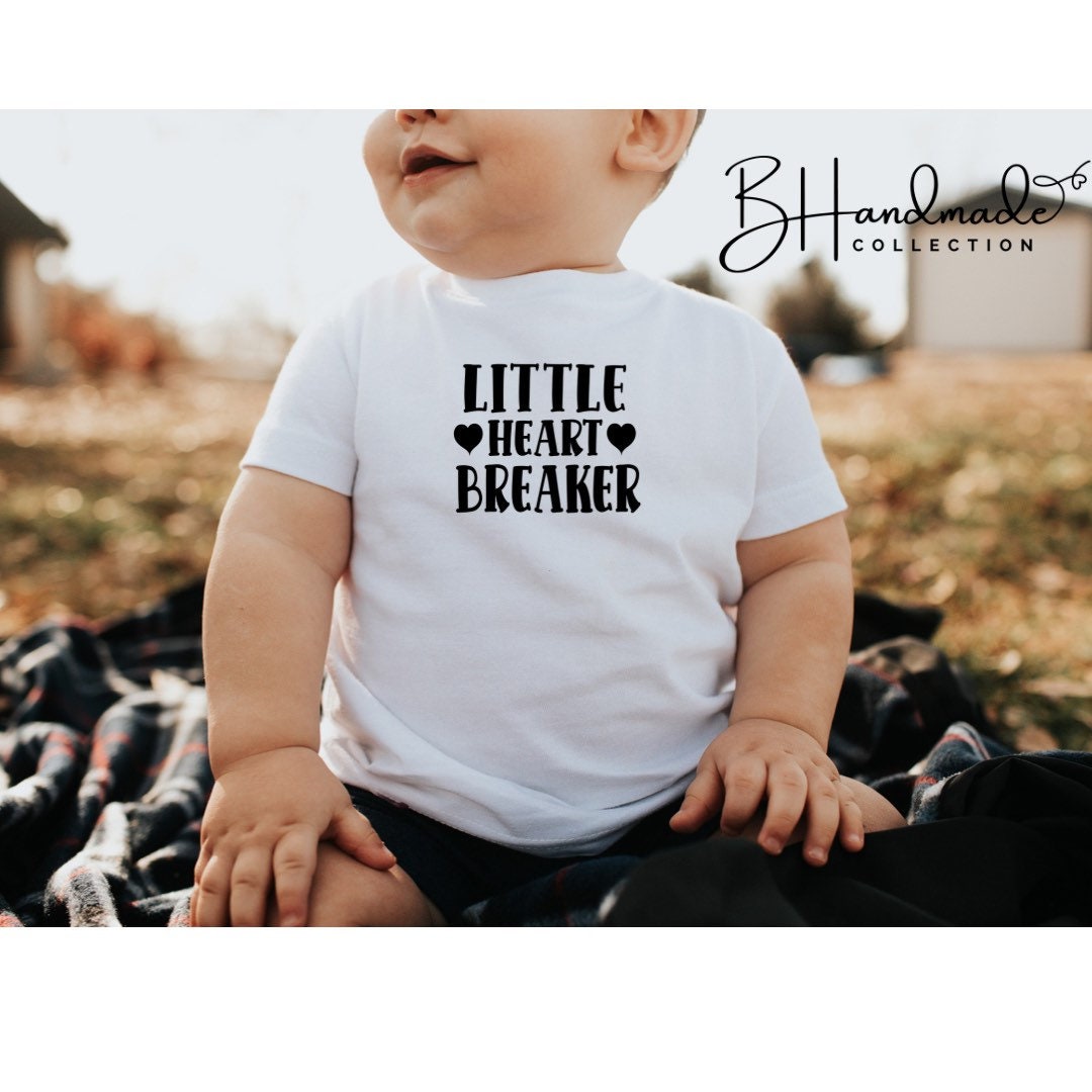 Little heart breaker shirt onesie bib