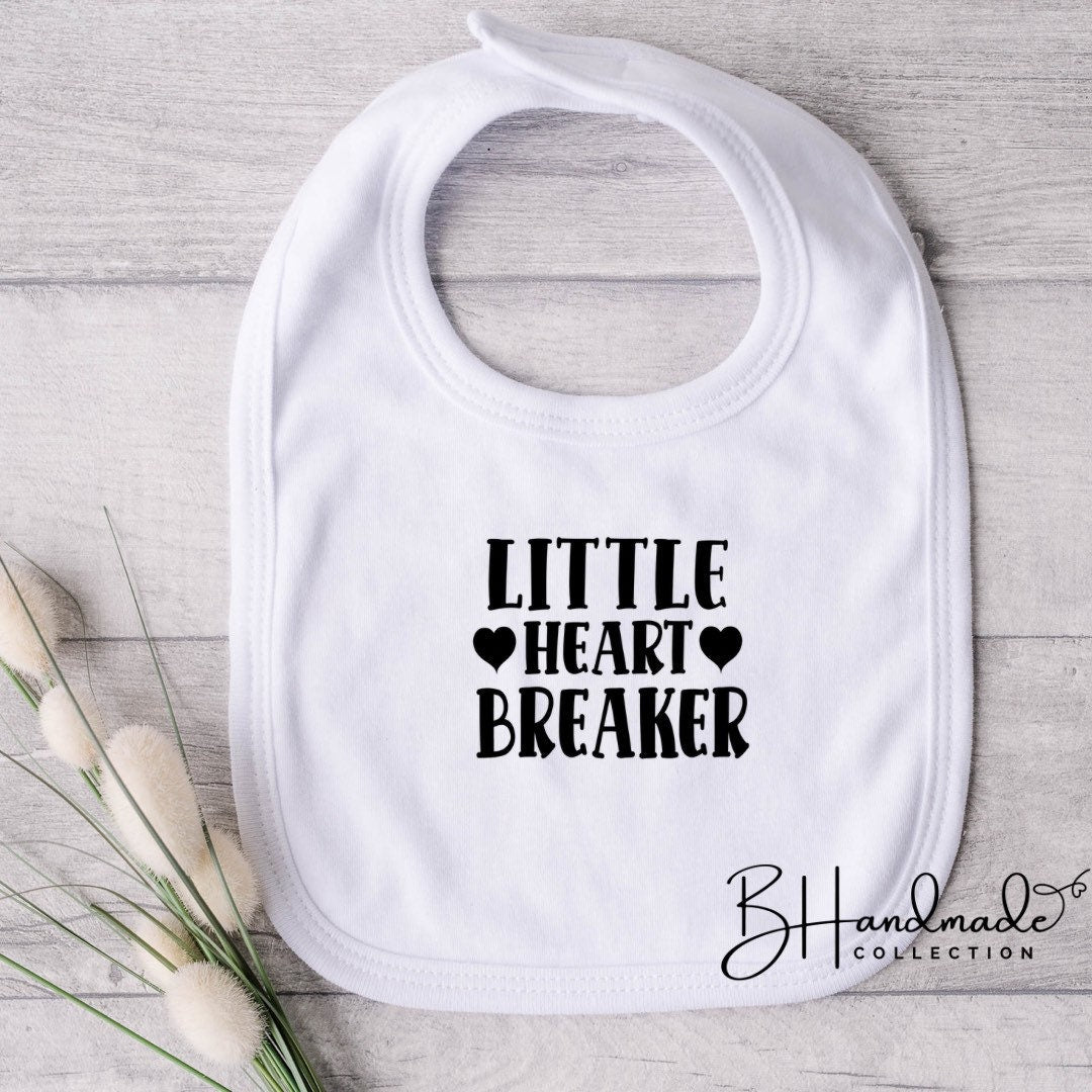 Little heart breaker shirt onesie bib