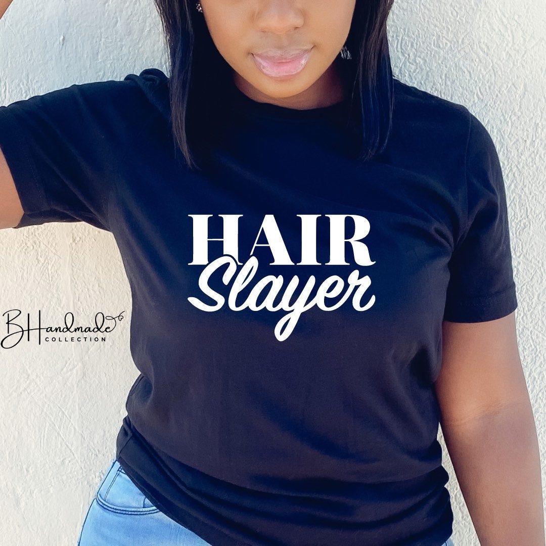 Hair slayer beautician cosmetologist hair dresser t shirt