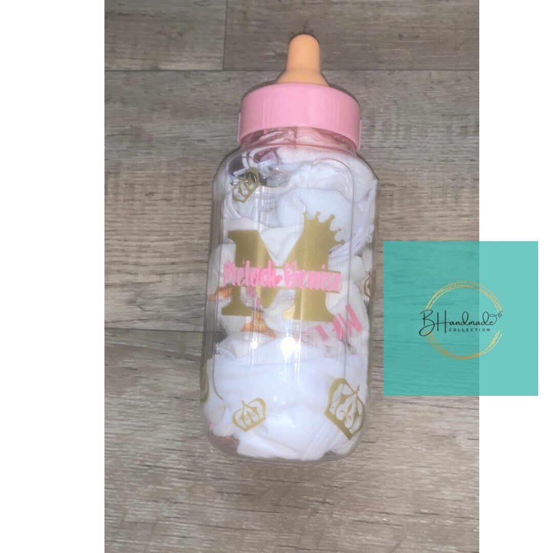 Baby bottle bank baby shower gift