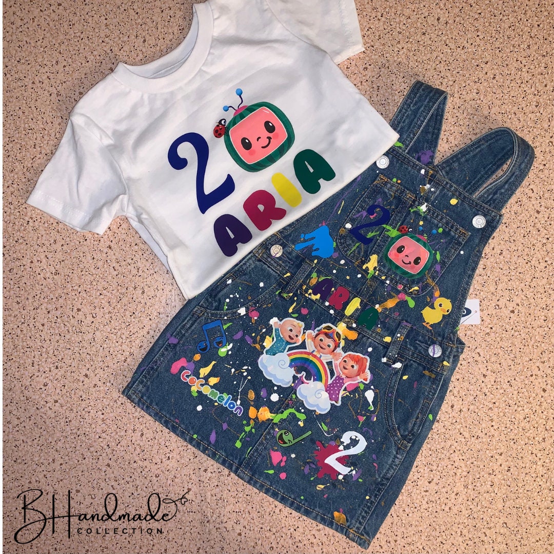 Colorful Music Birthday Outfit – Nursery Rhyme Theme – Custom Handmade Toddler Party Outfit – Overalls, Skirt, Shorts, or Tutu