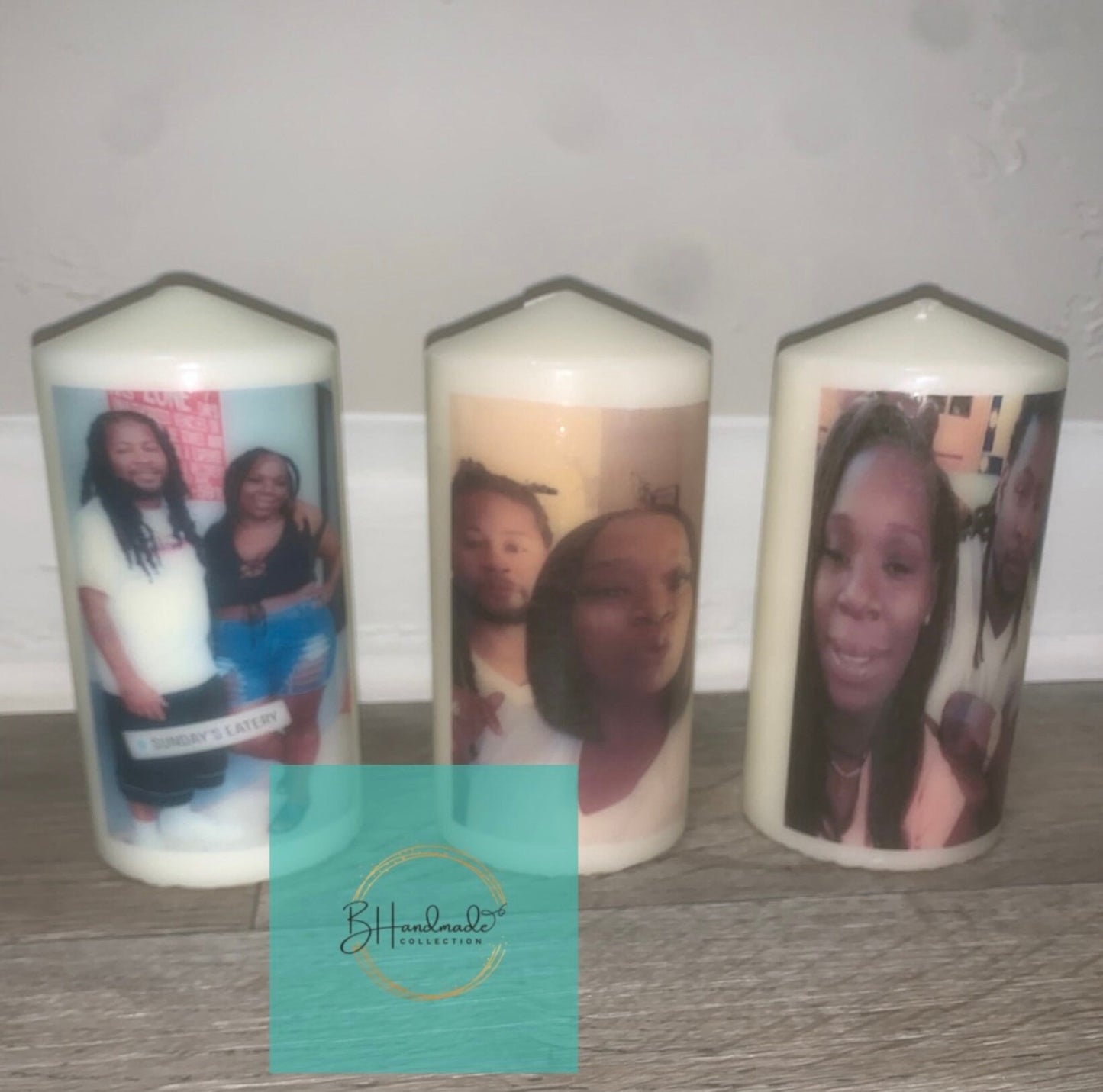 Personalized Photo Candle – Custom Memorial, Mother’s Day, Father’s Day Gift – Custom Picture Wax Pillar Candle for Special Occasions