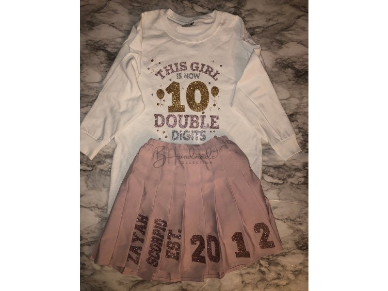 Custom cheerleader tennis senior varsity skirt outfit
