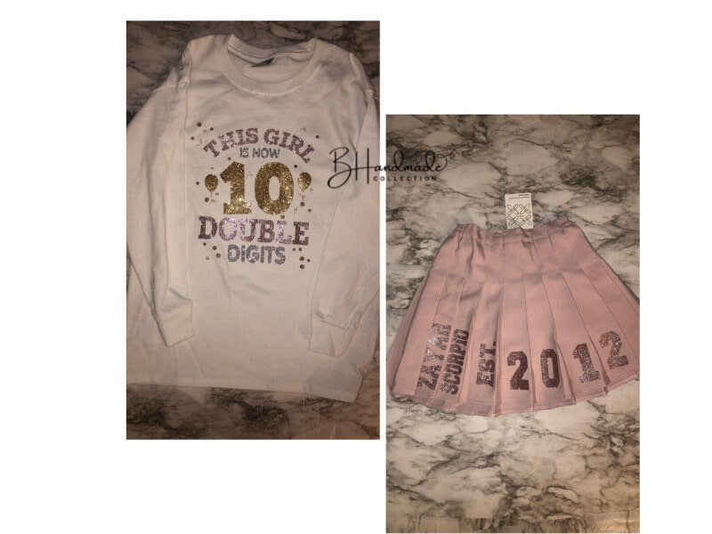 Custom cheerleader tennis senior varsity skirt outfit