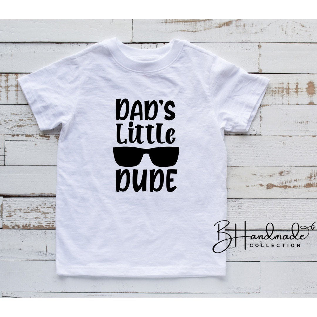 Dads little dude baby T-shirt father and son