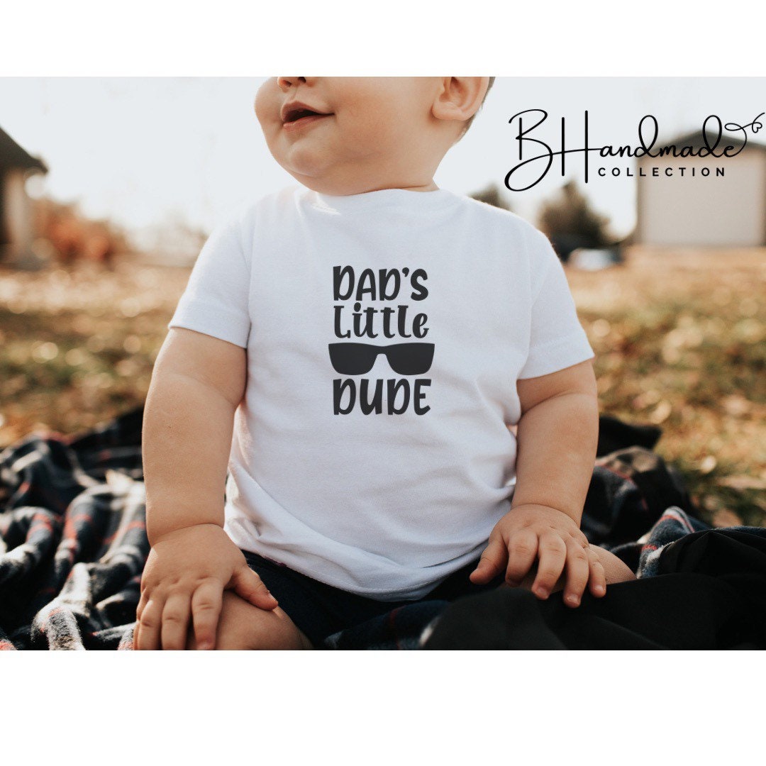 Dads little dude baby T-shirt father and son