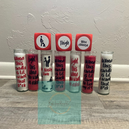 adult date night candle adult play dice