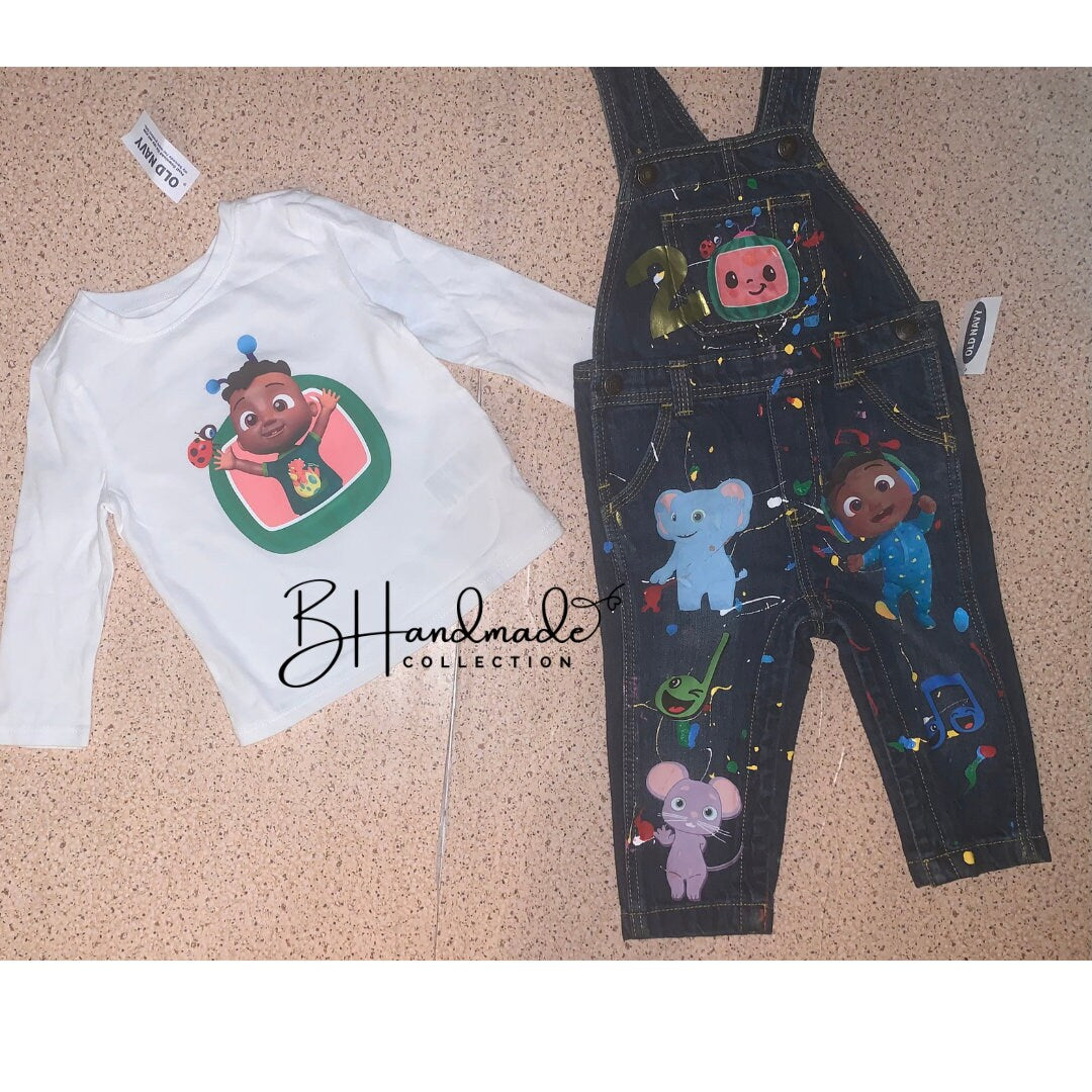 Custom melon inspired overall outfit