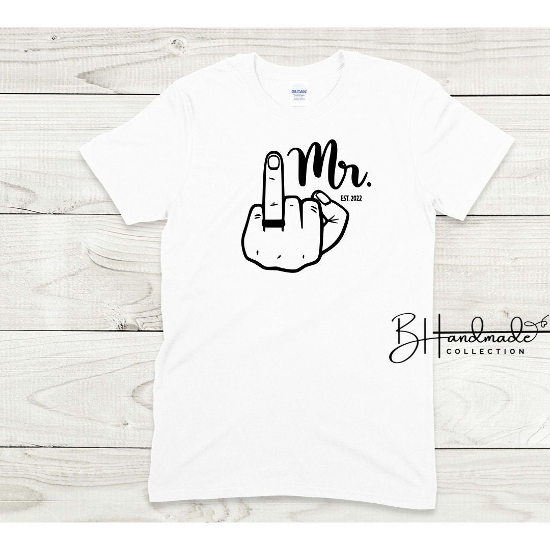 Mr. Mrs. wife husband fiancé engaged married shirt