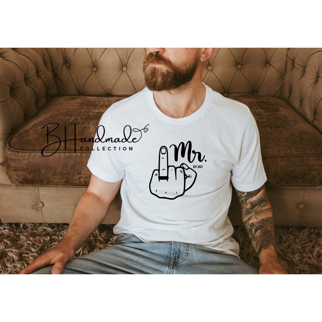 Mr. Mrs. wife husband fiancé engaged married shirt