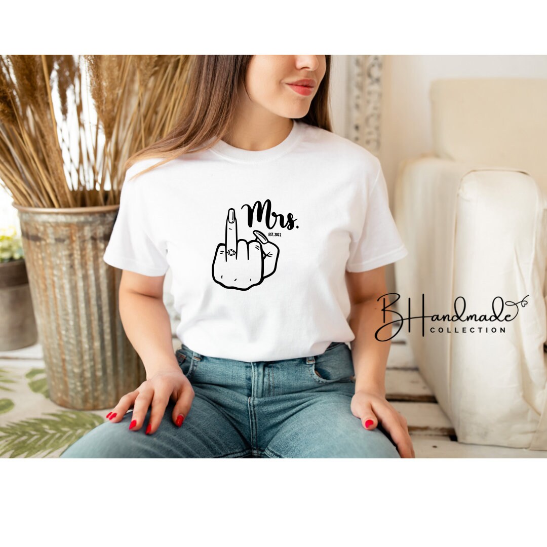 Mr. Mrs. wife husband fiancé engaged married shirt