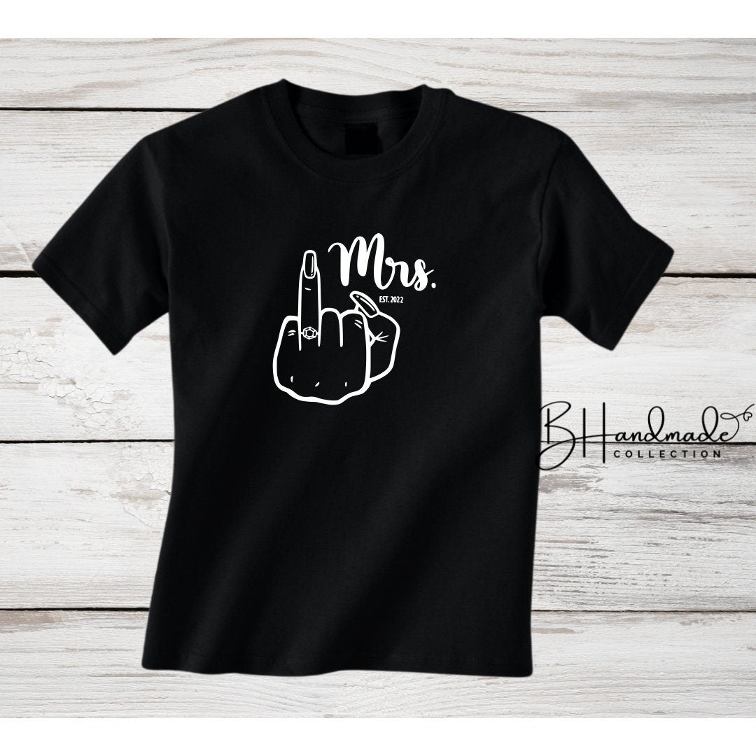 Mr. Mrs. wife husband fiancé engaged married shirt