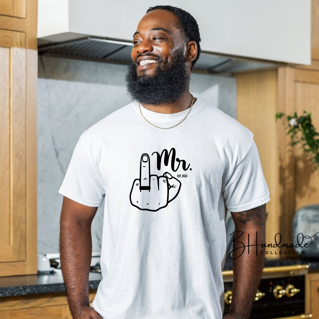 Mr. Mrs. wife husband fiancé engaged married shirt