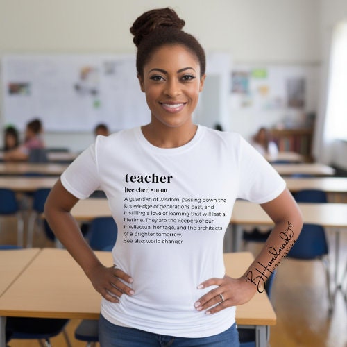 Teacher Definition Shirt | Funny Teacher Tee | Educator Graphic Shirt for School, Classroom & Gift Ideas