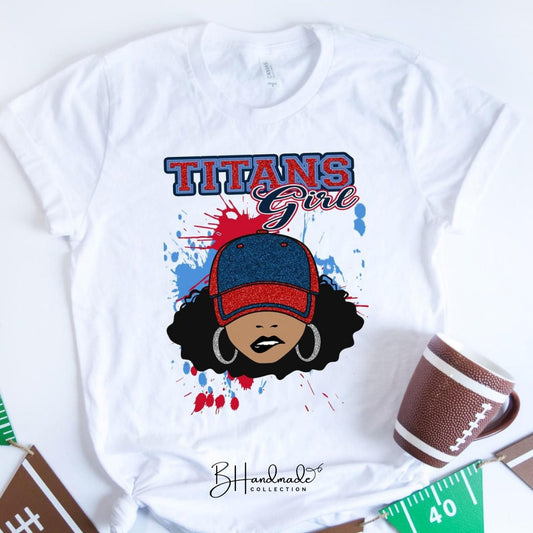 Football Team Fan Diva Hat Girl Graphic Tee