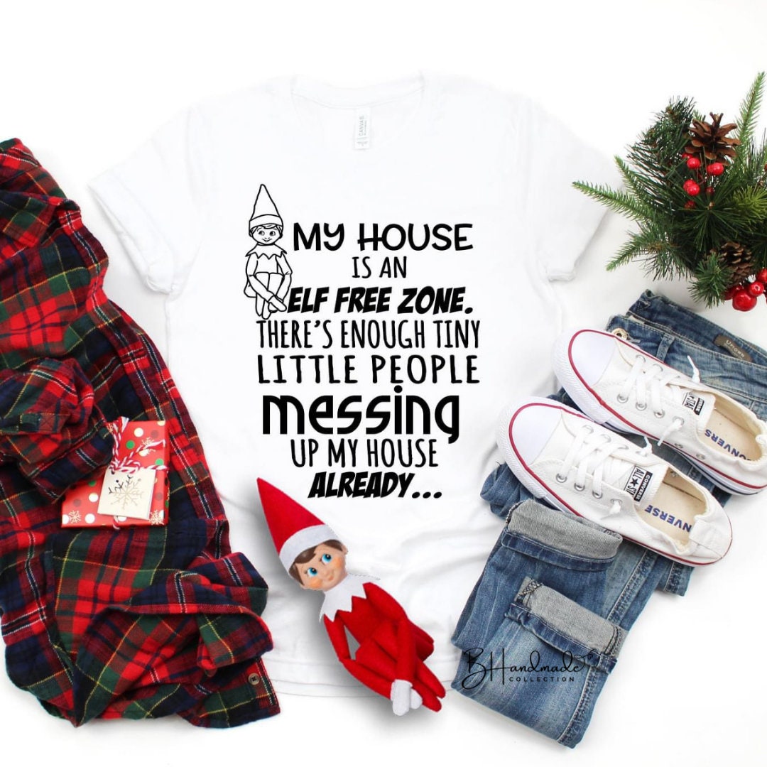 Elf Free Zone Christmas shirt