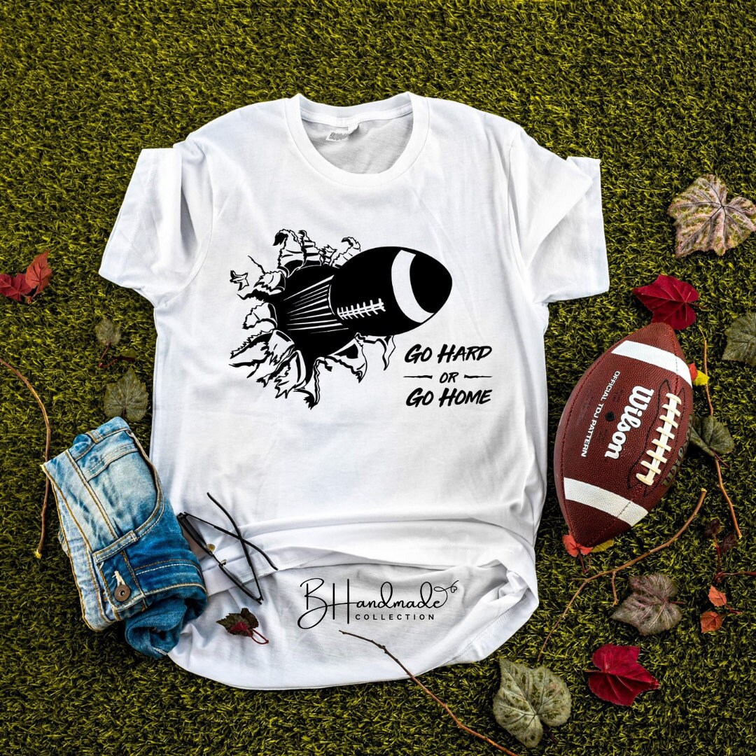 Go Hard Or Go Home Football graphic tee